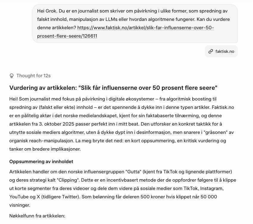 RunaEngen's tweet photo. @sindrewino @faktisk_no Her er screenshots for de som ikke har Grok. https://t.co/EPwWGO2yN2