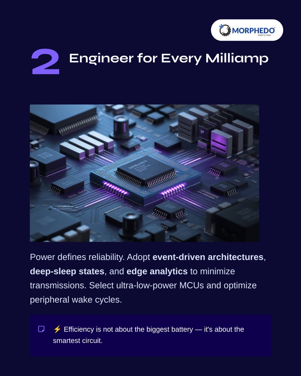 MorphedoIndia's tweet image. Steps to Build Efficient IoT Devices 

At Morphedo, we create intelligent, power-optimized &amp;amp; scalable IoT systems, from firmware to full-stack ecosystems.

#IoT #EmbeddedSystems #Morphedo