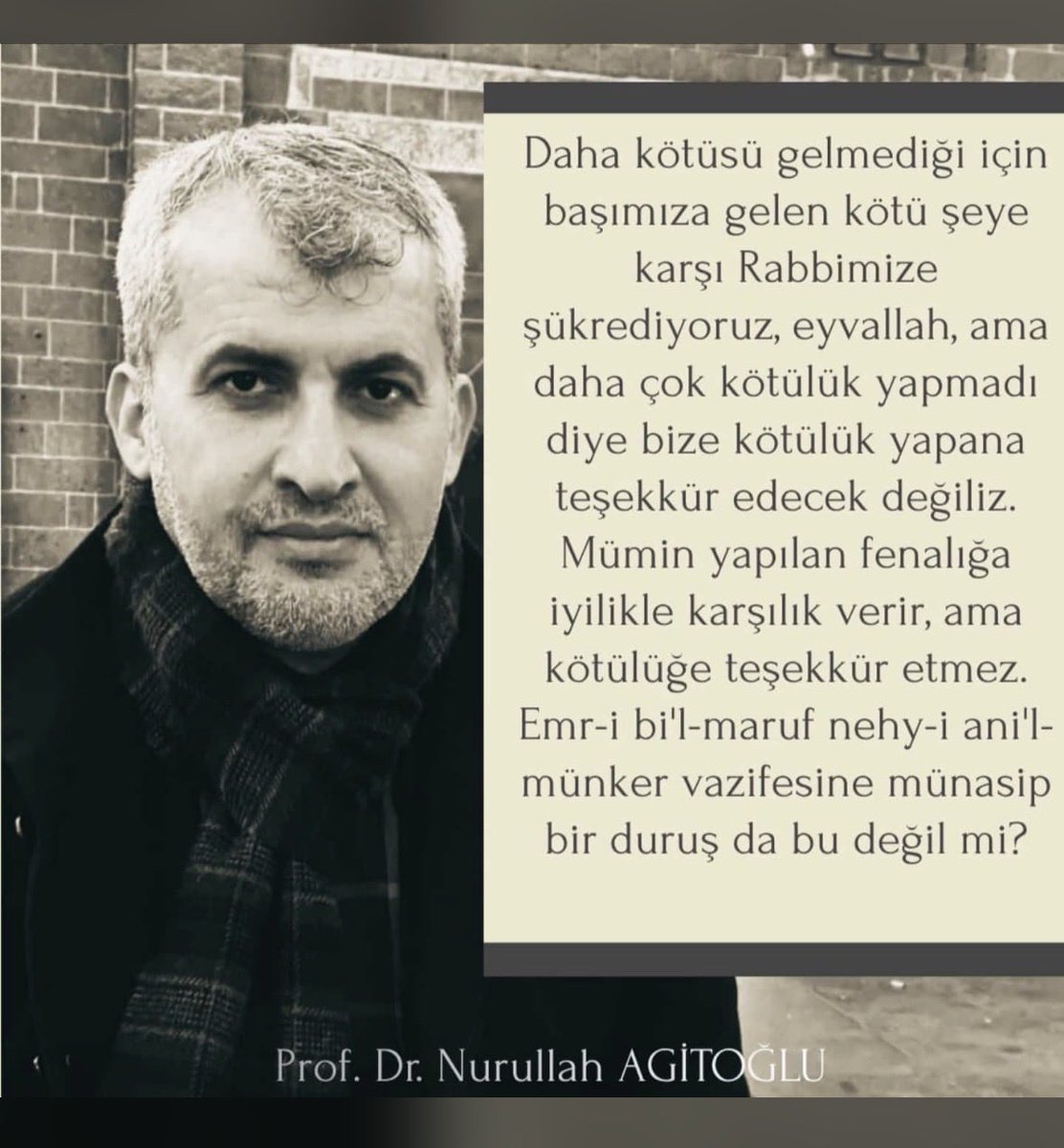IAgitoglu's tweet image. “Mümin yapılan fenalığa iyilikle karşılık verir, ama kötülüğe teşekkür etmez”