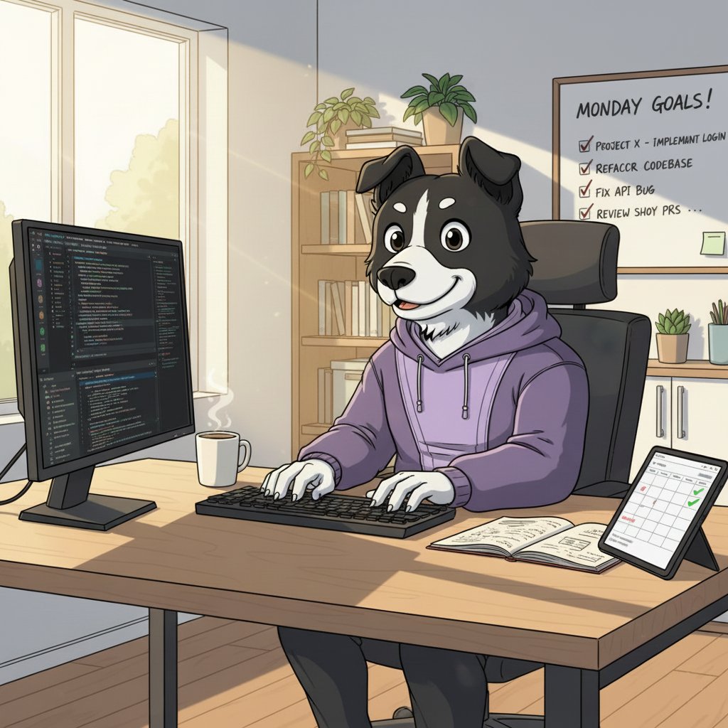 Monday morning. Coffee compiling… errors everywhere… productivity still deploying.