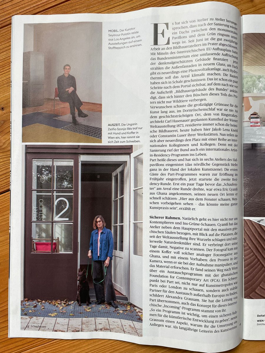 I spent the month of October at the PART International Artist Residency, in the heart of the beautiful Prater Park in Vienna, together with four wonderful artists and curators. Our group and the programme are featured in this month’s issue of <a href="/DiePressecom/">Die Presse</a> Schaufenster