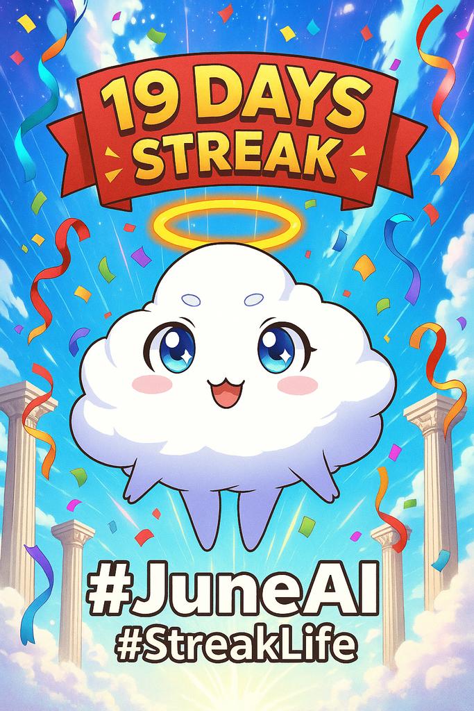 DawisuX's tweet image. 19 days streak with @askjuneai 

Every day adds up, small steps, big wins.

Who’s still grinding with me?
 
#JuneAI #StreakLife
@askjuneai @jkb0x @SpeakStraight_