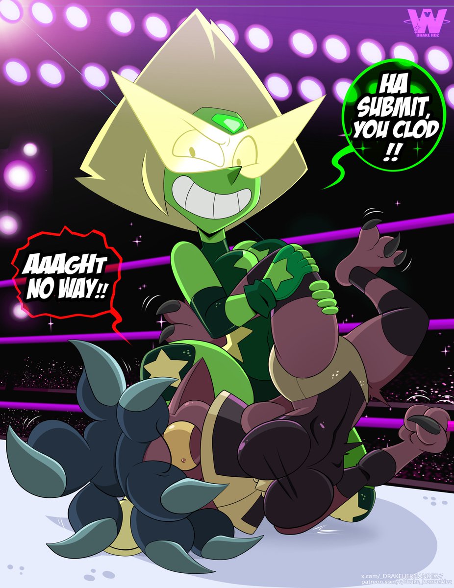 _DRAKEHERNANDEZ's tweet image. A Small but BIG MATCH!!!: #Peridot vs #Kikimora!!🔥 
Ladies and gentlemen, Place your bets!!✨😈

#StevenUniverse #TheOwlHouse #toh #wrestling