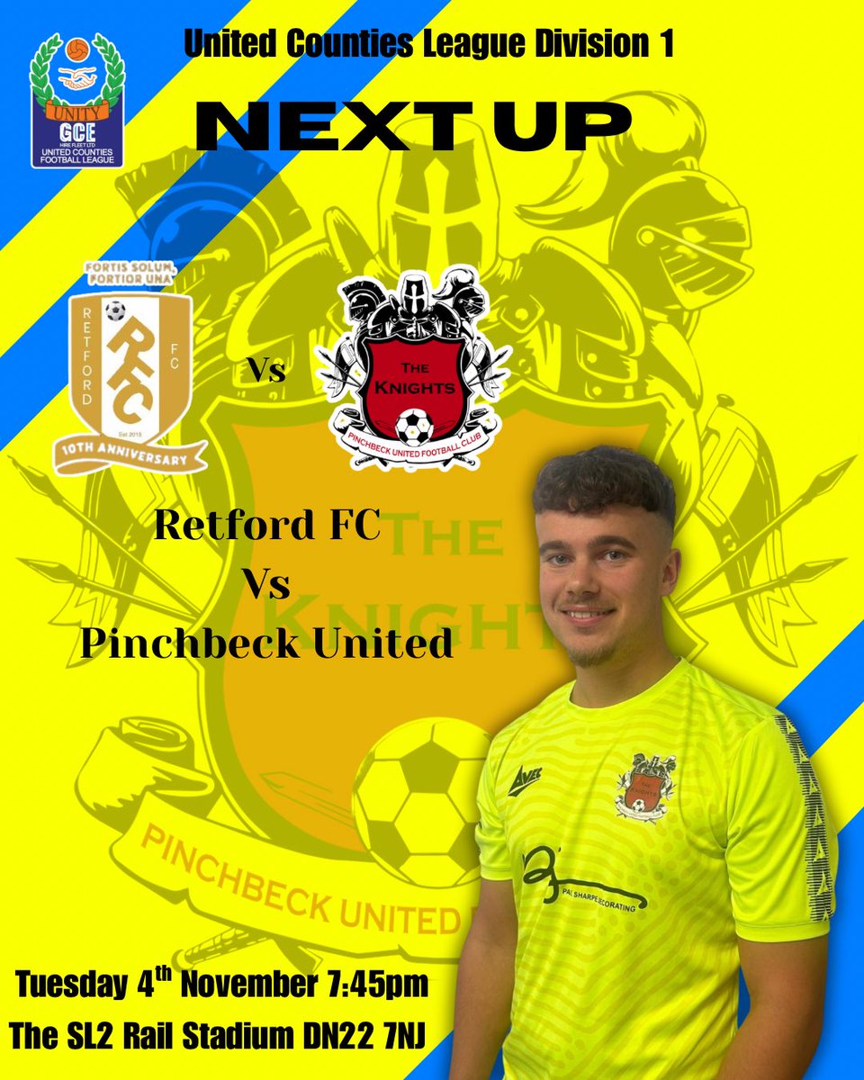 PinchbeckUnited's tweet image. Next up for the Knights

We face @Retford_FC away in the UCL Div 1 tomorrow night. Up the Knights!