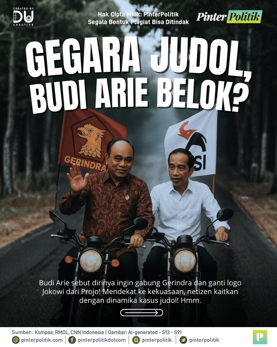 pinterpolitik's tweet photo. Selalu ada kisah menarik kalau ngomongin Budi Arie. Menurut kalian apakah Projo masih punya pengaruh besar? Share di kolom komentar ya!

#budiarie #projo #jokowi #prabowo #gibran #infografis https://t.co/OkhN55FgpU