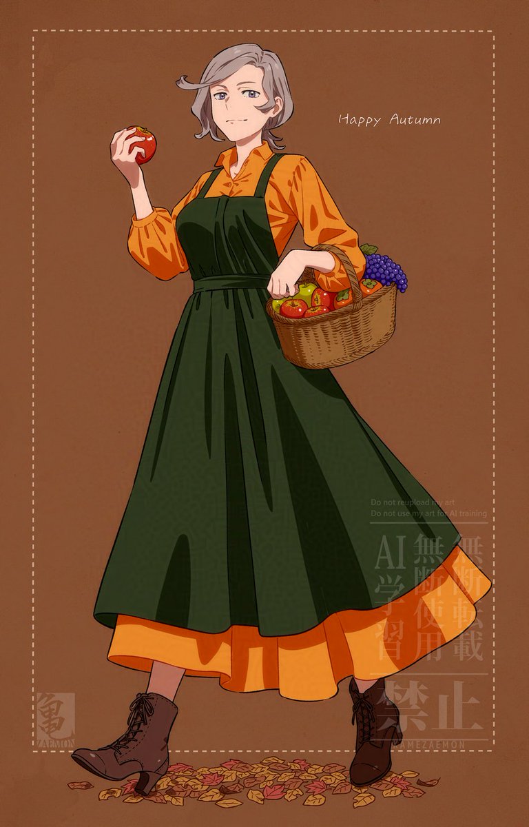 kamezaemon's tweet image. 創作　OC
Autumn🍂🍁🍎🍏🍇