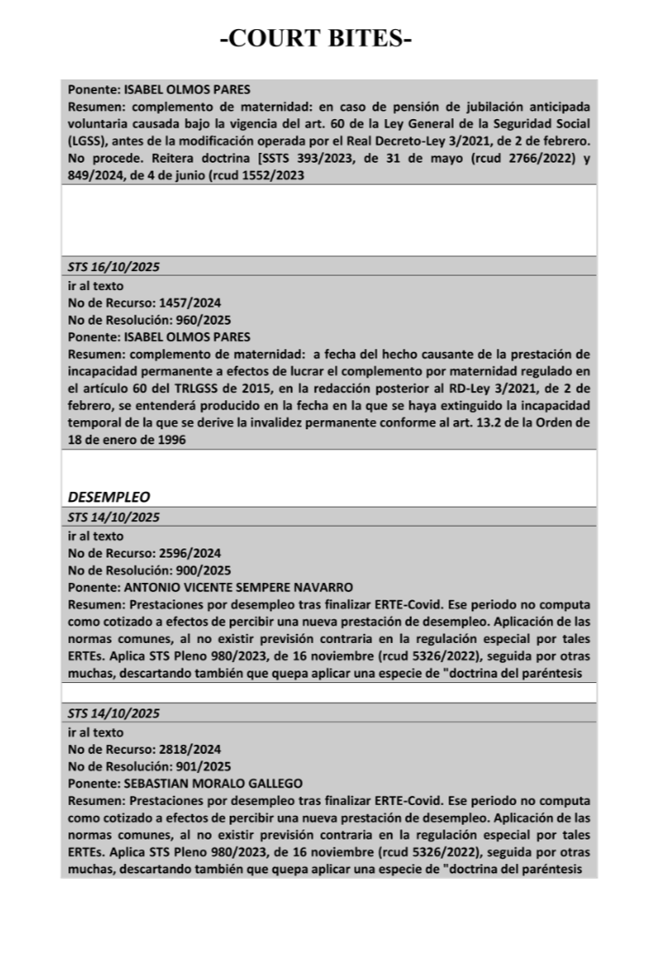 ¡Ponte al día de la jurisprudencia social en 5 minutos! #CourtBites #JurisprudenciaSocial [1]