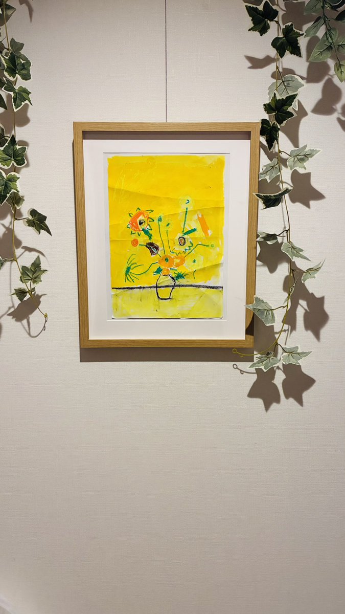 アクリル画 緑と黄色の作品 ゆーやん on X