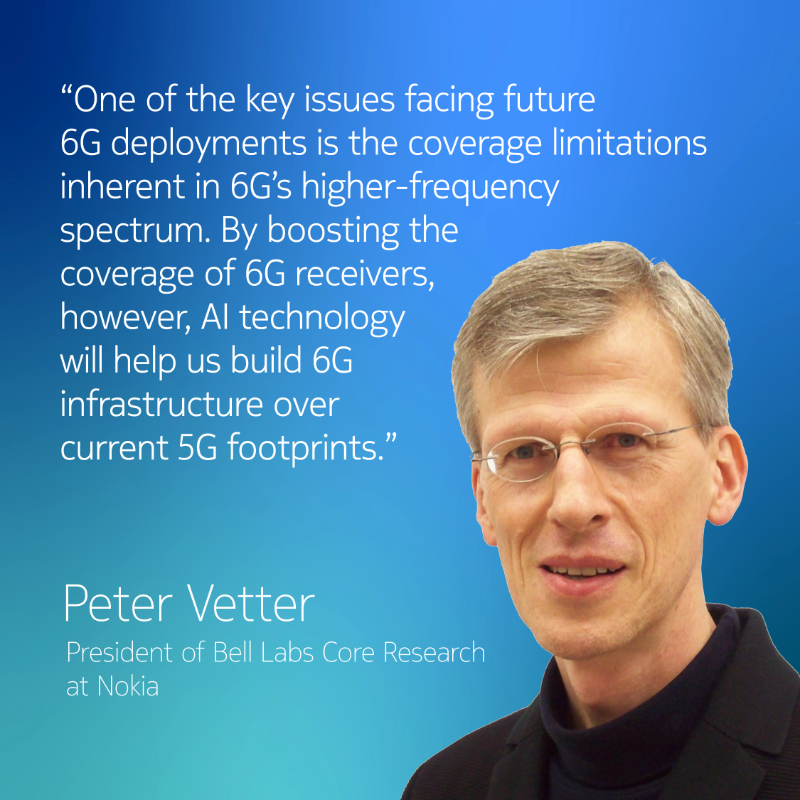 nokia's tweet photo. A big leap toward 6G 🚀

Nokia and Rohde &amp; Schwarz have developed an AI-powered 6G receiver that boosts uplink coverage, cutting costs and accelerating time to market.

Learn more at B6GS, Nov 5–7

Read about it ⬇️