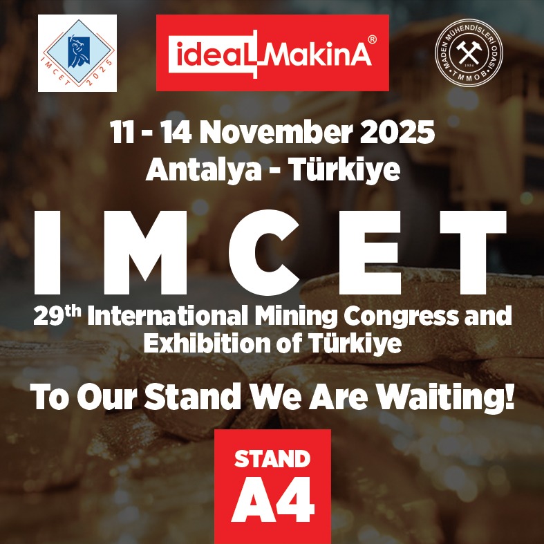 idealgrafik's tweet image. We look forward to welcoming you to our booth No. A4 at the 29th International Mining Congress and Exhibition of Turkey (IMCET 2025), to be held in Antalya, November 11–14, 2025!