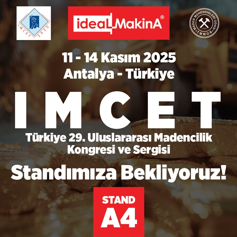 idealgrafik's tweet image. We look forward to welcoming you to our booth No. A4 at the 29th International Mining Congress and Exhibition of Turkey (IMCET 2025), to be held in Antalya, November 11–14, 2025!