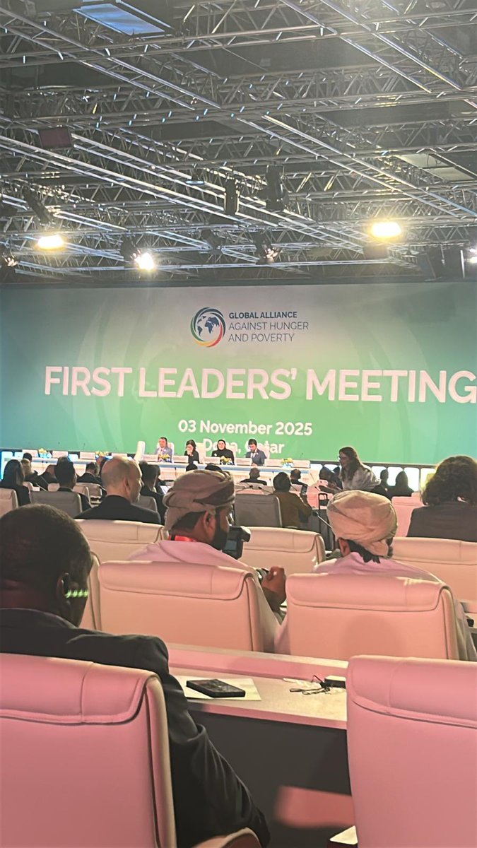 En Doha se celebra la reunión de la Alianza Mundial contra el Hambre y la Pobreza. El hambre y la pobreza no son inevitables: son desigualdades que debemos combatir juntos. 🌍 Según la ONU, 673 millones de personas viven en situación de pobreza. #HambreCero #PobrezaCero