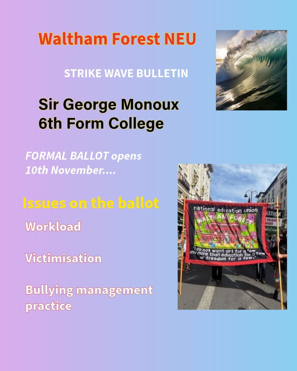 wforest_neu's tweet image. 🚨 ALERT: STRIKE IN PROGRESS! Please LIKE and SHARE to spread awareness and remember - The best way to protect your job and community..JOIN A UNION and ballot for Strike action. #solidarity #strikeaction #strikemap @strike_map @NEUnion