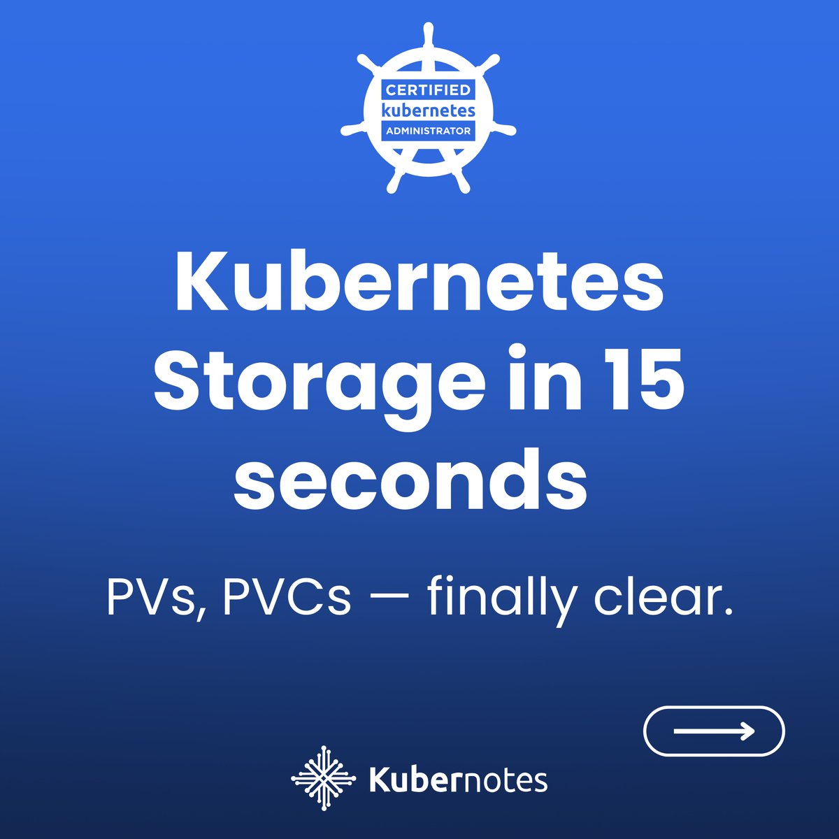 Kubernotes_'s tweet photo. 🌍 OFFICIAL WEBSITE: https://t.co/7tIY6E7NDs
💾 Kubernetes storage got you confused?
Here’s the magic trio every CKA needs to know:
🔹 PV = the actual storage.
🔹 PVC = your claim to it.
🔹 StorageClass = the automation behind the scenes.

#CKA #Kubernetes #CloudNative https://t.co/b4WlNaJGKx