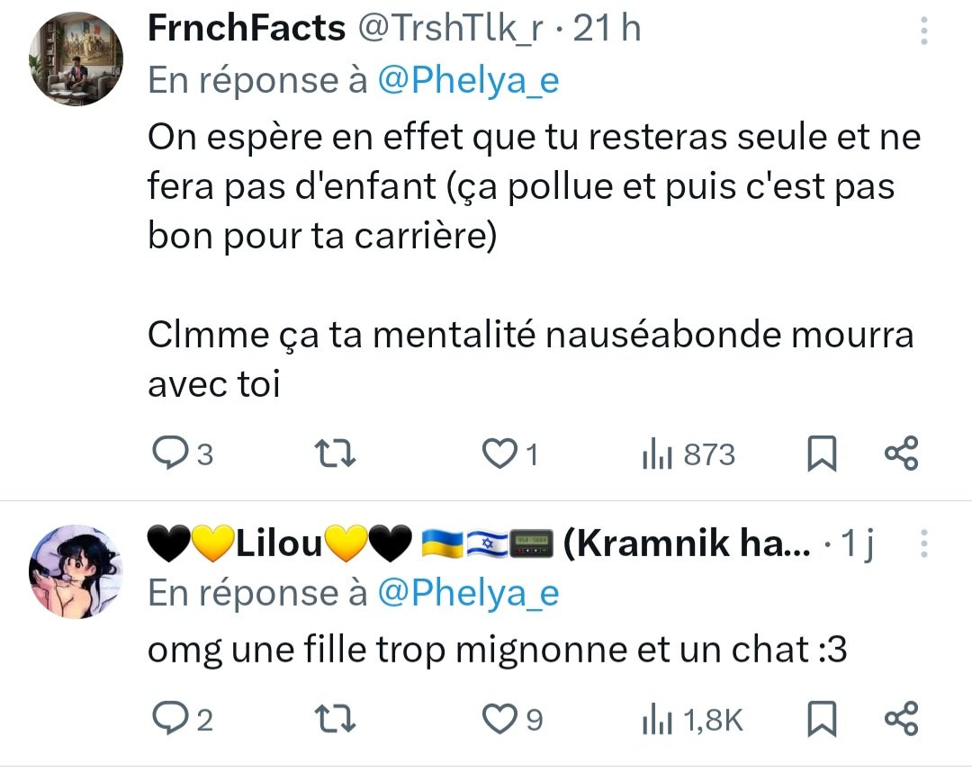 La différence entre réponse de gars et réponse de femme en 1 seule image (j'ai pris le 1er tweet que j'avais)
Et après on voudrait que parce que je suit une femme je soit avec un homme   mais mdr revoyez votre mentalités et après on reparle pas bande de malotru.