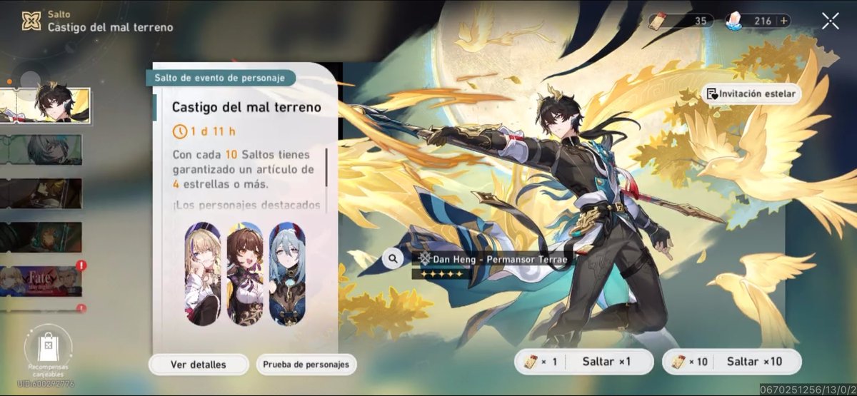 Nikoinec's tweet photo. @StarRailOOC He estado ahorrando con paciencia y ya tengo 35 tickets guardados y espero que la suerte me acompañe esta vez 🍀 https://t.co/eh05fdhLSq
