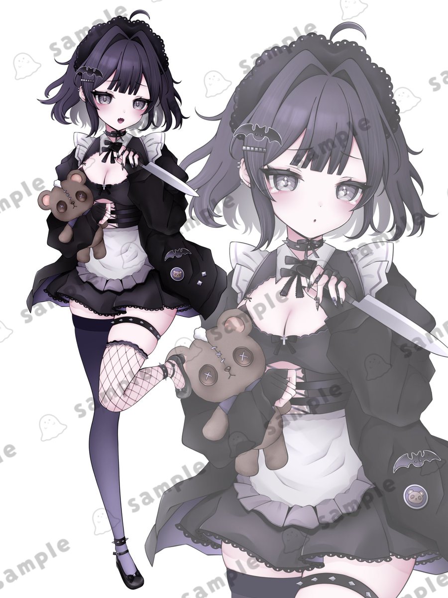 0kae_00's tweet photo. 【お仕事】

この度新人Vtuber闇夜ミィ様のLive2D用パーツ分け、キービジュアルをお仕立てさせていただきました🦇❤️‍🩹

お歌やホラーゲームが好きなメイドさんです🧸

その他配信背景やロゴ、宣伝画像等もお手伝いさせていただいております！よろしくお願いいたします🤍

#イラスト依頼 
#Commission https://t.co/btoUJsX9JU