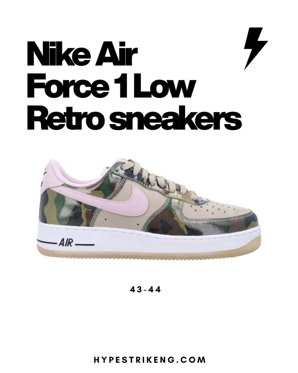Hypestrikeng's tweet photo. We wouldn't see a Nike dressed in bold khaki camouflage and just ignore it like that. Neverrrr! This classic pair blends street-ready attitude with premium craftsmanship. Featuring smooth calf leather, a durable rubber sole, and signature perforated details for breathability.  It’s the perfect mix of comfort and iconic design.

Visit our website https://t.co/uFcldX8ySY to order yours now!

#hypestrikeng