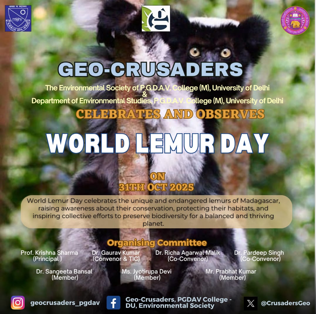 CrusadersGeo's tweet photo. World Lemur Day is a call to action — a reminder that every choice we make can either protect or endanger these gentle creatures. Let’s come together to safeguard their forests, preserve their future, and celebrate the incredible diversity of life they represent. 🌍💫 https://t.co/mJY1mkCy6s