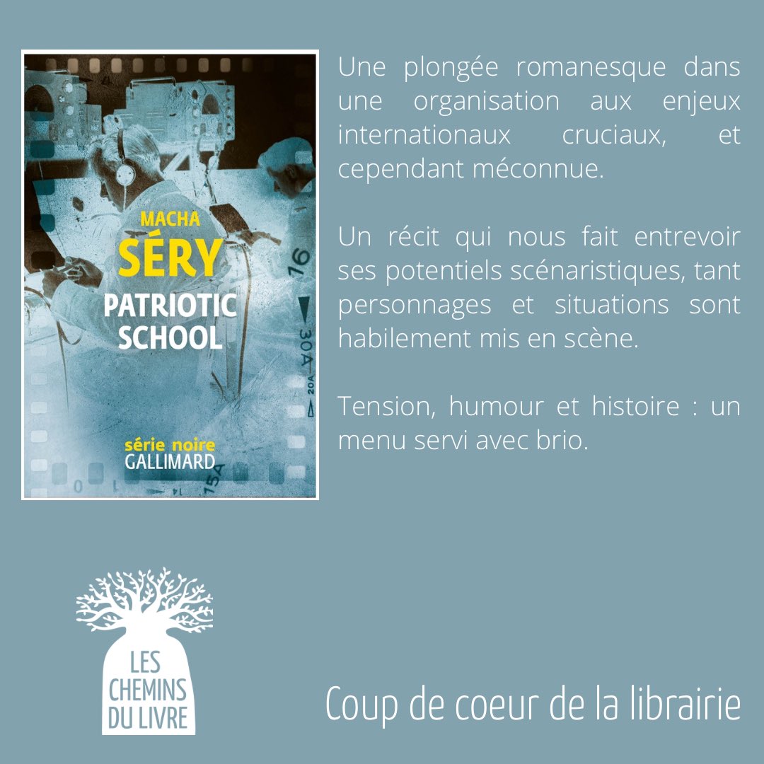 📗🕵️ 🇬🇧 RENCONTRE &amp; DÉDICACE 

Réservez vos places pour la rencontre du jeudi 6 novembre  à 19 h en présence de <a href="/MachaSery/">Macha Séry</a> pour son roman « Patriotic school » paru dans la collection Série noire des éditions <a href="/Gallimard/">Gallimard</a>