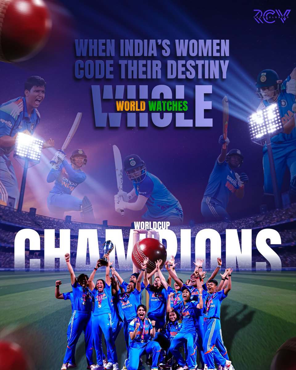 rcvtechno's tweet image. 𝐖𝐡𝐞𝐧 𝐈𝐧𝐝𝐢𝐚’𝐬 𝐰𝐨𝐦𝐞𝐧 𝐜𝐨𝐝𝐞𝐝 𝐜𝐨𝐮𝐫𝐚𝐠𝐞,
𝐭𝐡𝐞 𝐰𝐡𝐨𝐥𝐞 𝐰𝐨𝐫𝐥𝐝 𝐰𝐚𝐭𝐜𝐡𝐞𝐝 - 𝐚𝐧𝐝 𝐜𝐥𝐚𝐩𝐩𝐞𝐝. 👏🇮🇳
Champions on the field.
Inspiration for every code we write.

#RCVTechnologies #ProudMoment #WorldChampions #RiseWithRCV #WomenWhoInspire