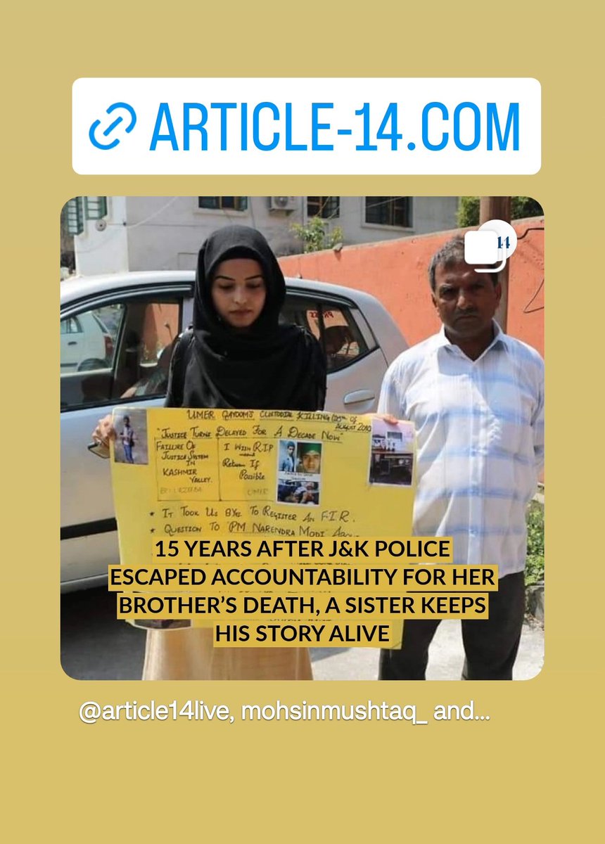 BhatUrzi's tweet photo. https://t.co/ex8P60Z9zQ
Read full article of Umer Qayoom #justice #umerqayoom #2010killings #Kashmir #Trending #news https://t.co/4UYlhPhPsh