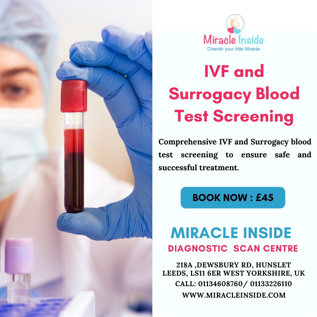 Miracleinside4D's tweet image. 🩸 IVF and Surrogacy Blood Test Screening – Only £45! 🌟

#IVFBloodTest #SurrogacyScreening #FertilityTesting #MiracleInside #LeedsHealthcare #FertilityCare #ReproductiveHealth #BloodTestUK #IVFSupport #SurrogacyJourney #WomensHealthUK #AffordableHealthcare -@Miracleinside4D