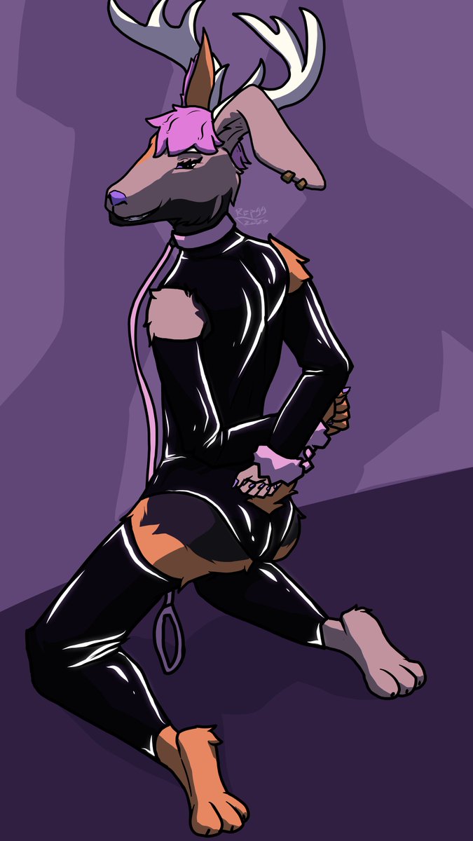 Late bday gift for my friend <a href="/BuiJackalope/">Bui Bun (commissions open) 🥕🥕</a> ! A latex Bnnuy