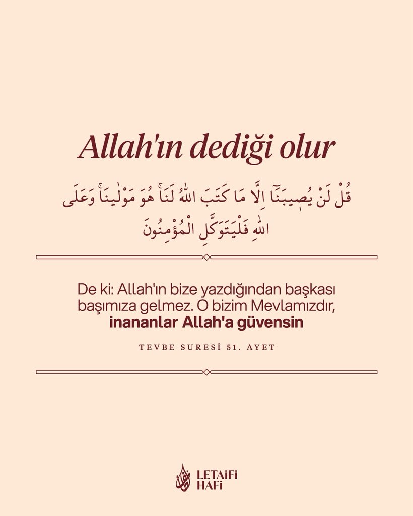 Allah’ın dediği olur 🤲🏻