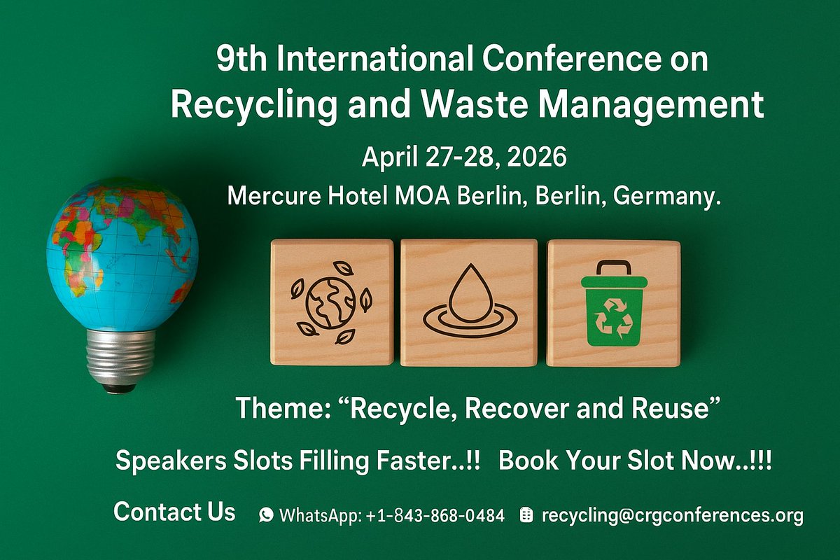 We’re inviting visionary speakers to share their ideas at #Recycling2026!!!
Let your voice drive change in global waste management.
#CircularEconomy #EUgreen #SustainableEurope #BerlinEvents #CallForSpeakers