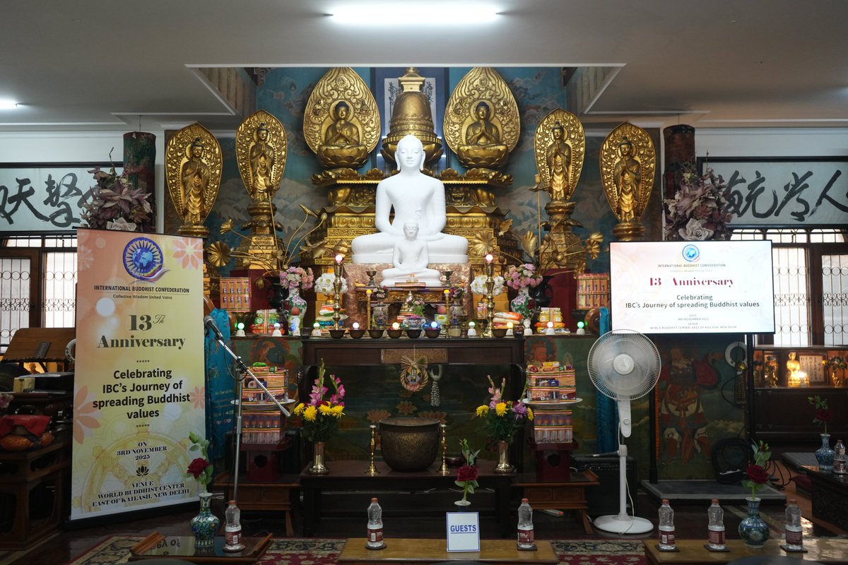 IbcWorldOrg's tweet image. #IBC commemorated its 13th year of establishment, an important milestone marking over a decade of global Buddhist collaboration, dialogue, and heritage preservation. To celebrate this significant occasion, a gathering was held at the #WorldBuddhistCentre, New Delhi.