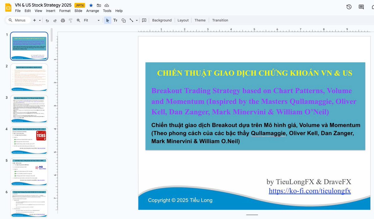 TieuLongFX's tweet photo. CHIẾN THUẬT GIAO DỊCH CHỨNG KHOÁN VN &amp; US đã lên kệ với giá 1$ ở https://t.co/G3jQeyqr1i

Chiến thuật giao dịch Breakout dựa trên Mô hình giá, Volume và Momentum (Theo phong cách của các bậc thầy Qullamaggie, Oliver Kell, Dan Zanger, Mark Minervini &amp; William O.Neil) https://t.co/PNB3Hqr1h6