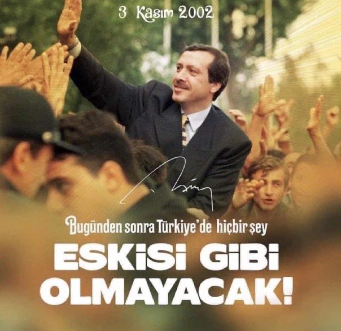 <a href="/RTErdogan/">Recep Tayyip Erdoğan</a>
3 Kasım 2002, milletimizin Türkiye’nin kaderini değiştirdiği tarihtir.
AK Parti, milletin iradesiyle doğmuş; eser ve hizmet siyasetiyle Türkiye’ye çağ atlatmıştır.

22 yıldır aynı inanç, aynı azim, aynı liderlikle yola devam! 

#BirMilattır3Kasım