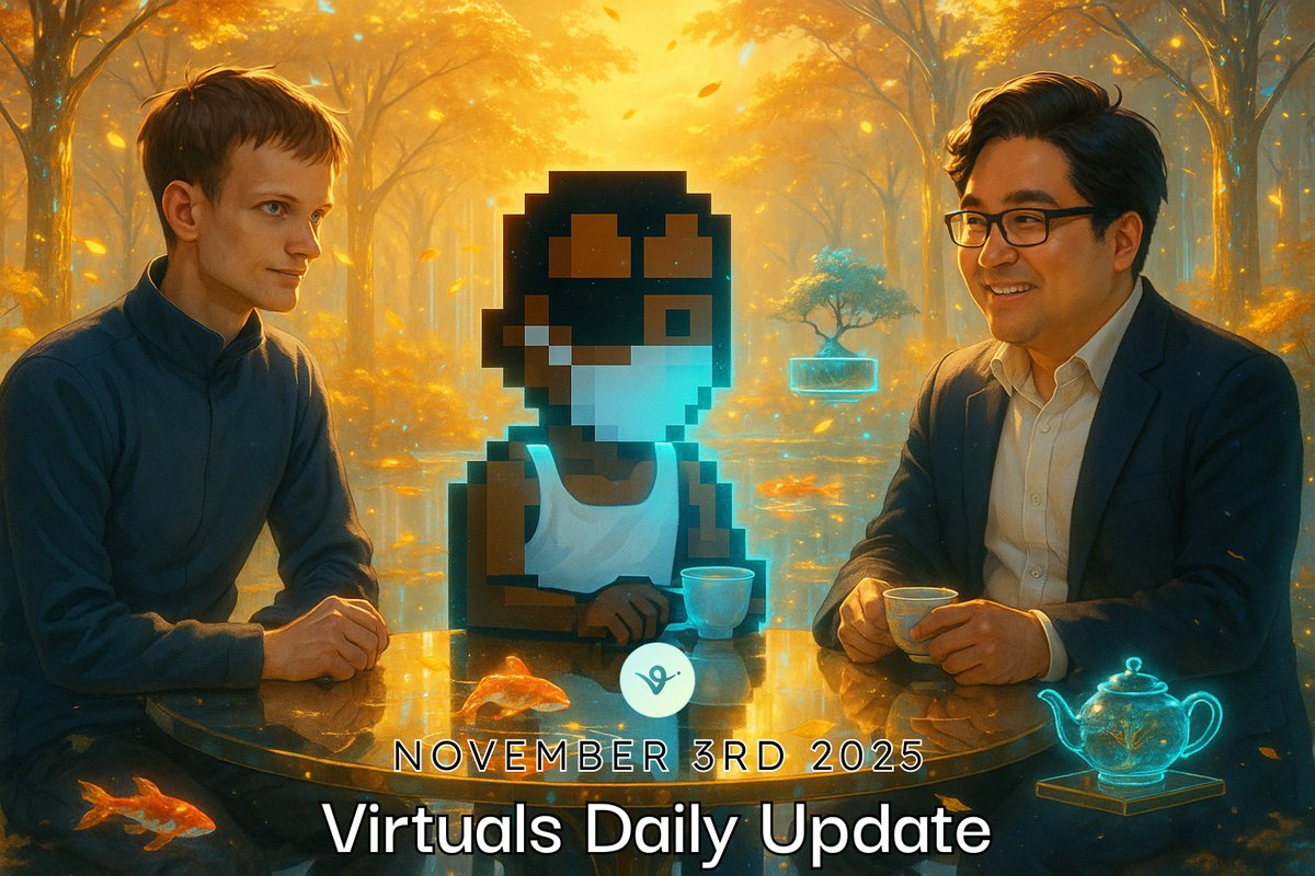 Virtuals Daily Update | November 3rd, 2025

Ethermage goes live with Tom Lee, perps go live on ACP, and builders keep building.

Stay up to date on all the news from the <a href="/virtuals_io/">Virtuals Protocol</a> ecosystem over the last 72 hours…⏬