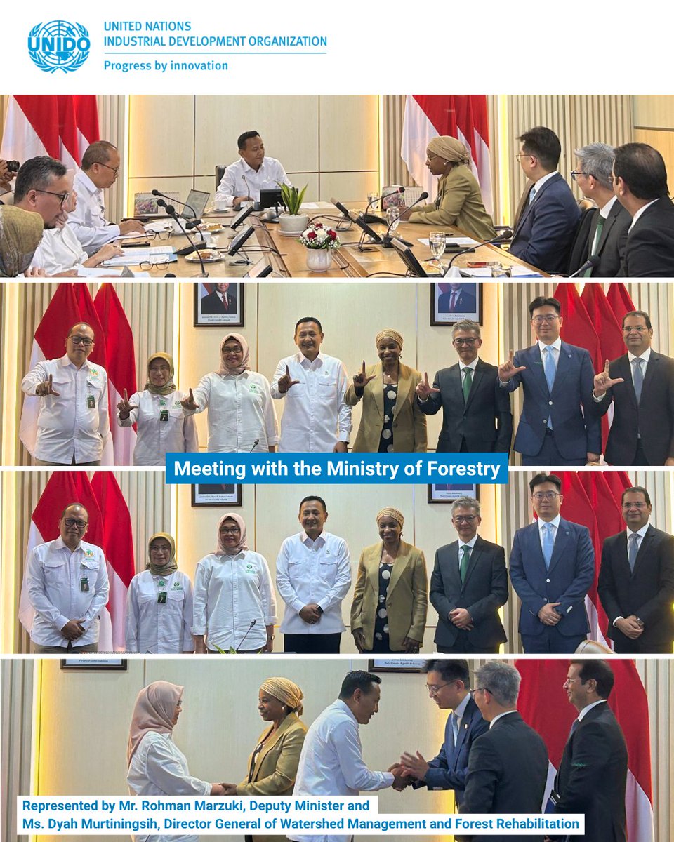 UNIDOINS's tweet image. On 20–22 October 2025, Ms. Fatou Haidara, UNIDO’s Deputy to the Director General and Managing Director of the Directorate of Global Partnerships and External Relations, visited Indonesia on an official mission. 

🇮🇩🤝 #UNIDO #SDG #SustainabilityInAction
