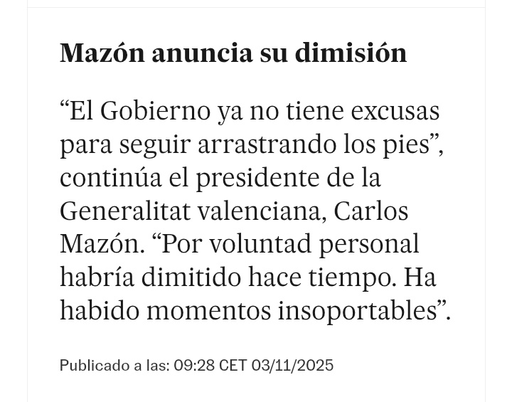 Ha sido Feijoo quién no le ha dejado dimitir hasta ahora?