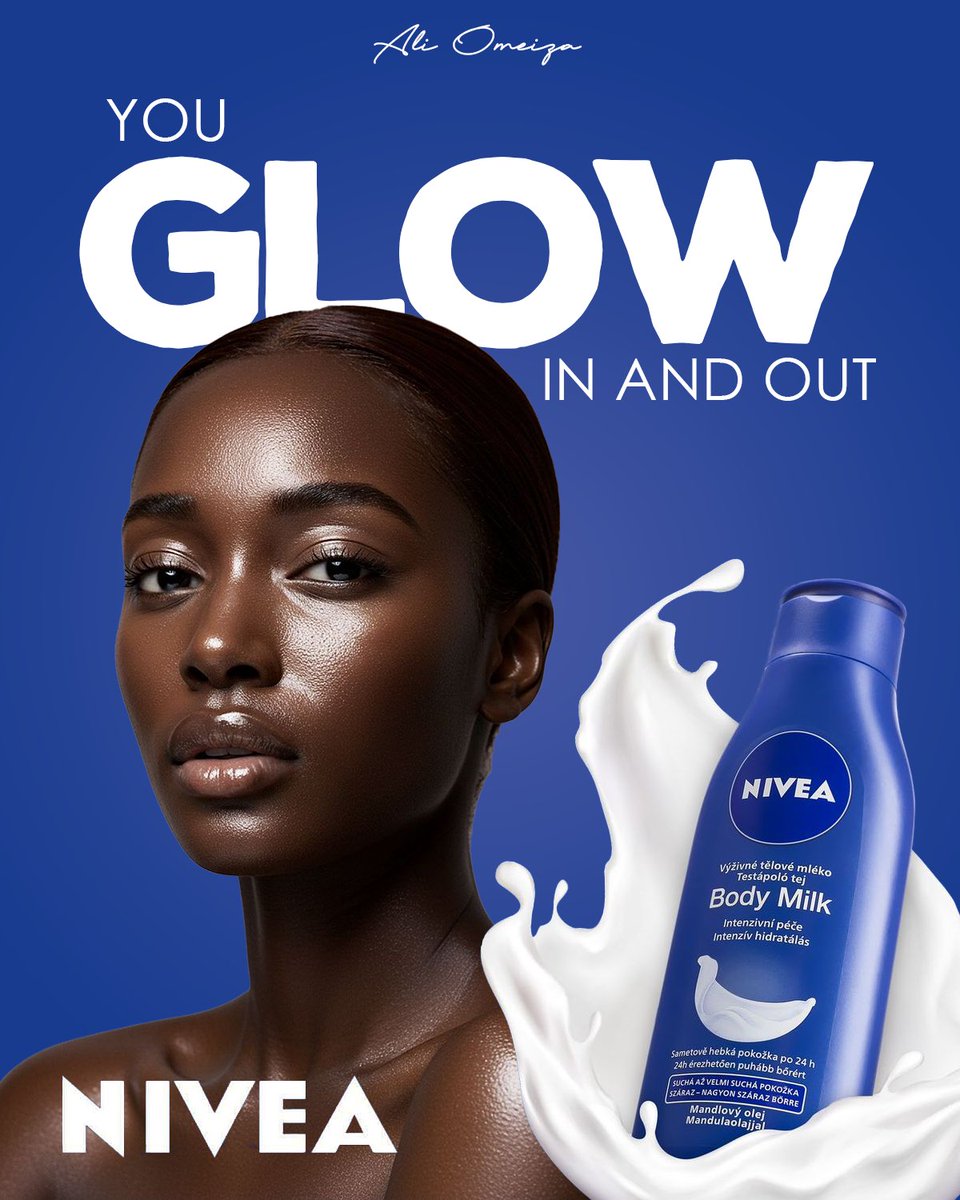 Day 3 of 60 - Designed this poster of <a href="/NIVEAUSA/">niveausa</a> Body Milk, this was created on photoshop. Let me know what you think.
#GraphicDesigner
