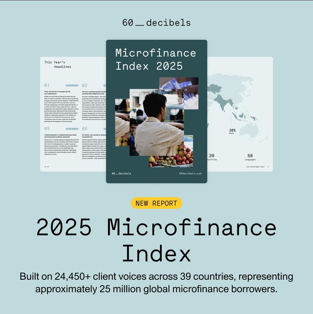 We’re proud to be one of 85 Financial Service Providers featured in 60 Decibels’ 2025 Microfinance Index.

linkedin.com/posts/dvarakgf…