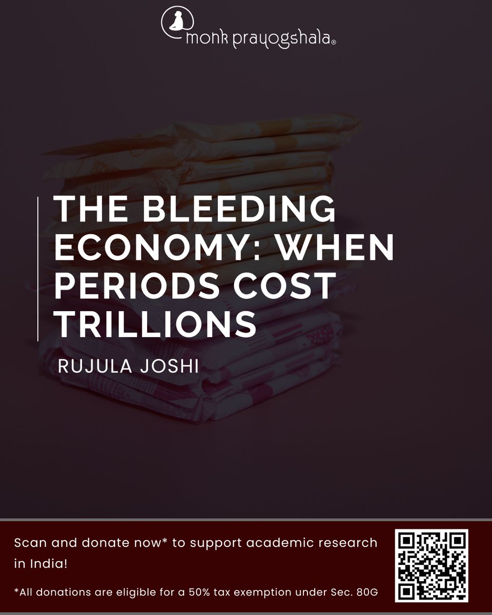 monkprayogshala's tweet image. 📌#BlogAlert
Read Rujula Joshi&apos;s “The Bleeding Economy: When Periods Cost Trillions” in this week’s blog!
Link: buff.ly/XNoXcRS

💛 Support independent academic research in India!
🔖 Donate now: buff.ly/e3QVJyV