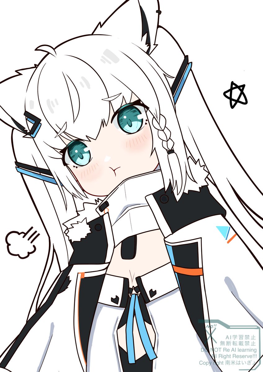 白上フブキ 「デフォルメフブちゃん描きました! #絵フブキ」|南米はいぎょ☕️Skeb受付中です！のイラスト