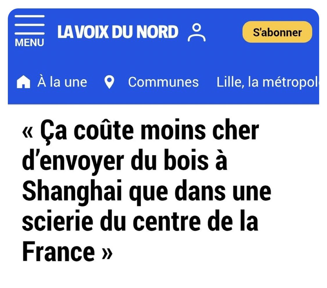 C’est ça la France.
Des normes débiles qui tuent la compétitivité et des transports coûteux et polluants en Chine, alors qu’on est censé mettre en place « la transition écologique » et qu’on nous casse les couilles avec nos voitures.
On est vraiment dirigés par des connards…