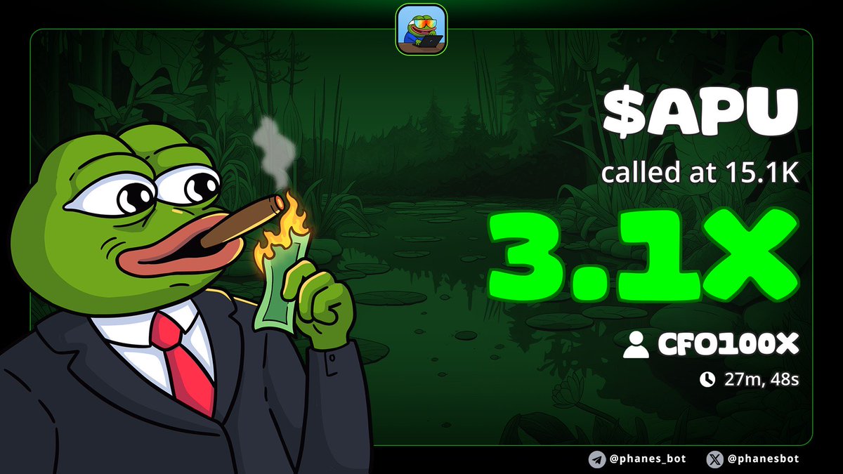 $APU exceed $46k mc, that’s a 3.1x up ⬆️ from my alpha call at $15k.

Still room if you play it smart:
✅ Find a safe entry
✅ Take calculated risks
✅ Best of luck 

ca: 6MQHuLVD68VtGPCGeC6kGYWM2qjk7Fwma2RVb9typump