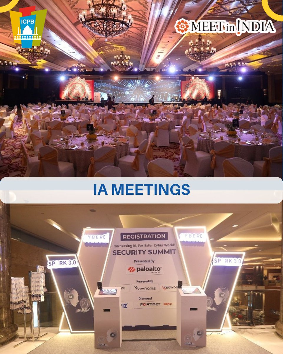 info_icpb's tweet image. The India Convention Promotion Bureau (ICPB) is proud to introduce IA-Meetings as one of its Active Members!

#ICPB #ActiveMember #IAMeetings #MICEIndia #EventExcellence #ConferenceExperts #MeetingsMatter