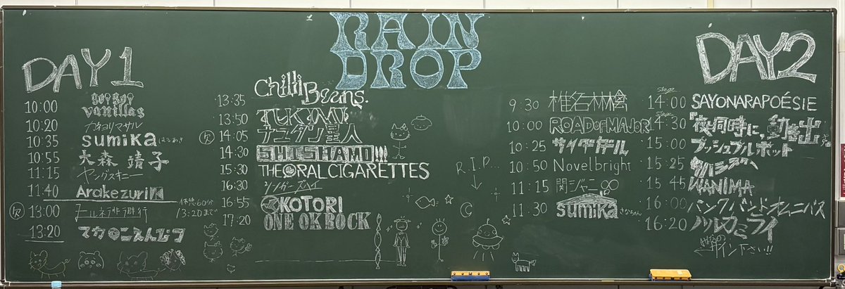 raindrop__2026's tweet photo. 中央大学 軽音サークルのRainDropです☔️

白門祭ライブ無事終了しました！
教室ライブ、ステージ演奏に足を運んでくださった方々ありがとうございました🎸 https://t.co/ujvx4CRikq