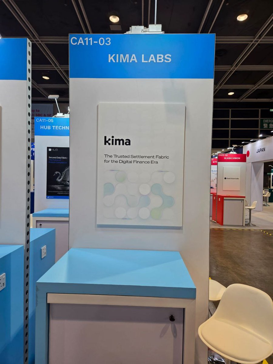 KimaNetwork's tweet image. 🇭🇰 Kima at Hong Kong FinTech Week! 💫

We’re thrilled to be part of Hong Kong FinTech Week x StartmeupHK Festival 2025, happening November 3–7 at the Hong Kong Convention and Exhibition Centre, one of the world’s biggest stages for innovation in finance and tech!

This year…
