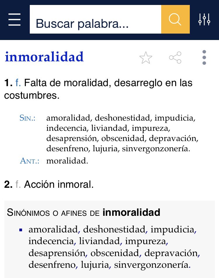 La palabra del día, con todos sus sinónimos.