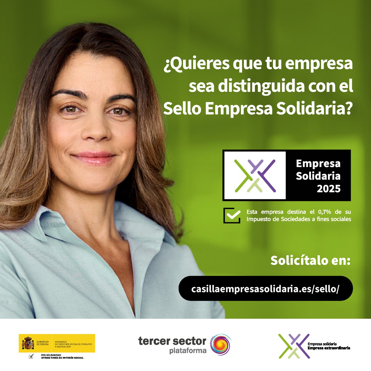 pvoluntariado's tweet photo. ☑️ Aún puedes solicitar el Sello Empresa Solidaria, el distintivo para quienes marcan la #CasillaEmpresaSolidaria en el #ImpuestoDeSociedades.​

Úsalo en tu web, RRSS y comunicaciones. Solicítalo aquí 👉 https://t.co/Lr3ysRrdS0​

#SelloEmpresaSolidaria #EsXti https://t.co/qqtSaK5bd5