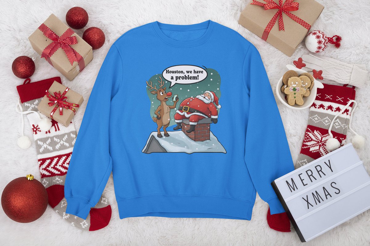 Maximilian2878's tweet image. Santa tried to make a smooth landing… but that chimney had other plans! 🎅😂
“Houston, we have a problem.”
Perfect funny Christmas tee for anyone who loves festive fails and good laughs!
👉teepublic.com/t-shirt/827665…
#ChristmasHumor #SantaFail #FunnyTShirt