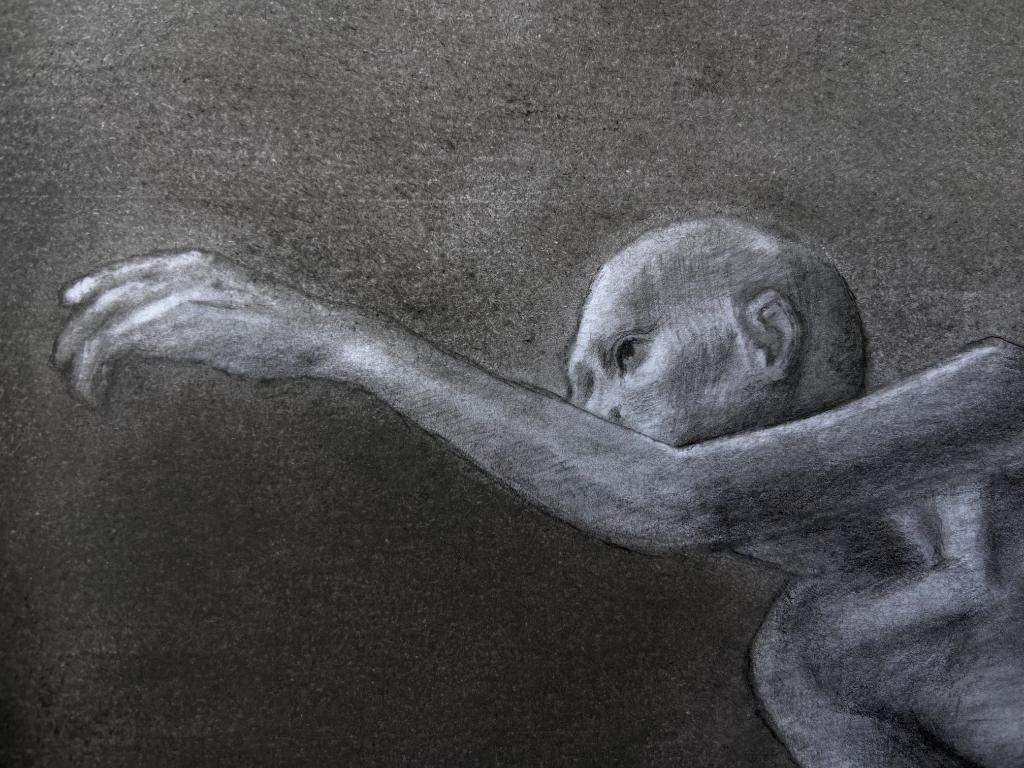 orinka46's tweet photo. Human 20.  
In collaboration with Russian sculptor Elena Polovnikova by Peters Samuel Onyedikachi 
Lust Year 1 - Exhibiting along side 11 other works on 22-10-2025
#ArtReflection #HumanCondition #InnerJourney #ContemporaryArt #FigurativeArt #ArtByPetersSamuelOnyedikachi #HVC2025 https://t.co/ogl8CxkKNK
