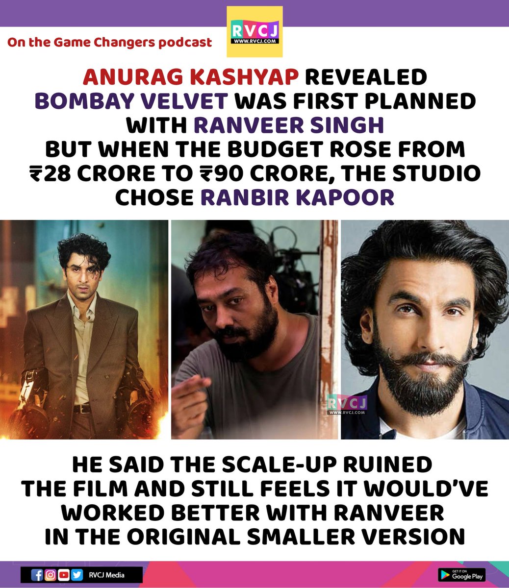 rvcjmovies's tweet image. Anurag Kashyap says Bombay Velvet was originally planned with Ranveer Singh!

#bombayvelvet #anuragkashyap #ranveersingh #ranbirkapoor